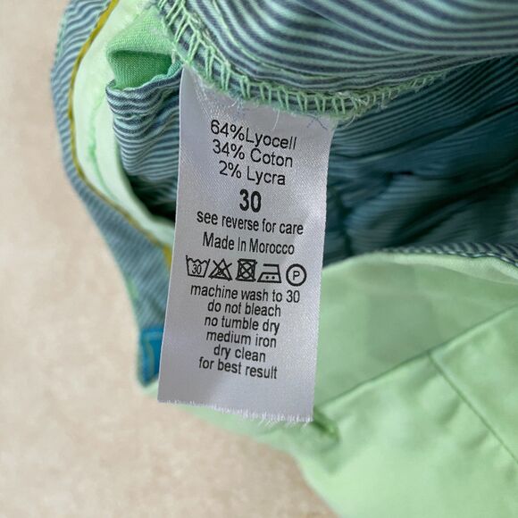 $110 Michael's NWT Men's Size 30 Green Cotton Chino Shorts Preppy Sporty Stretch - Picture 7 of 7